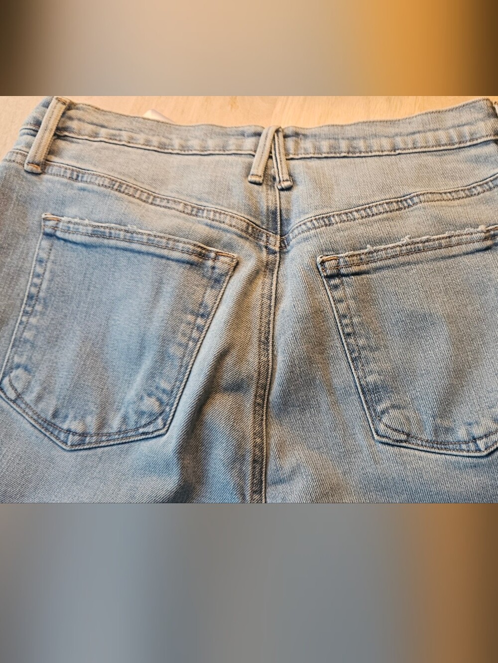 Good American Kick Flare Jeans in Light Blue Denim